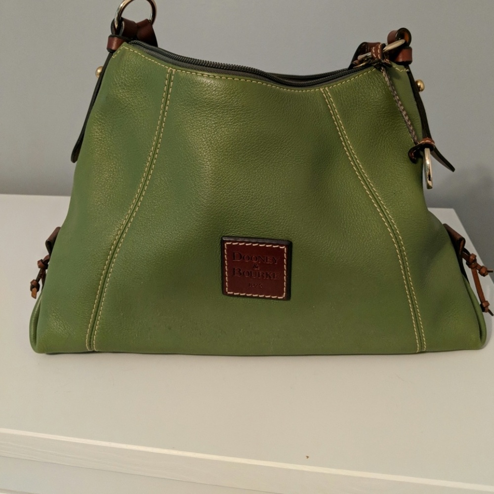 Green leather Dooney & Burke purse